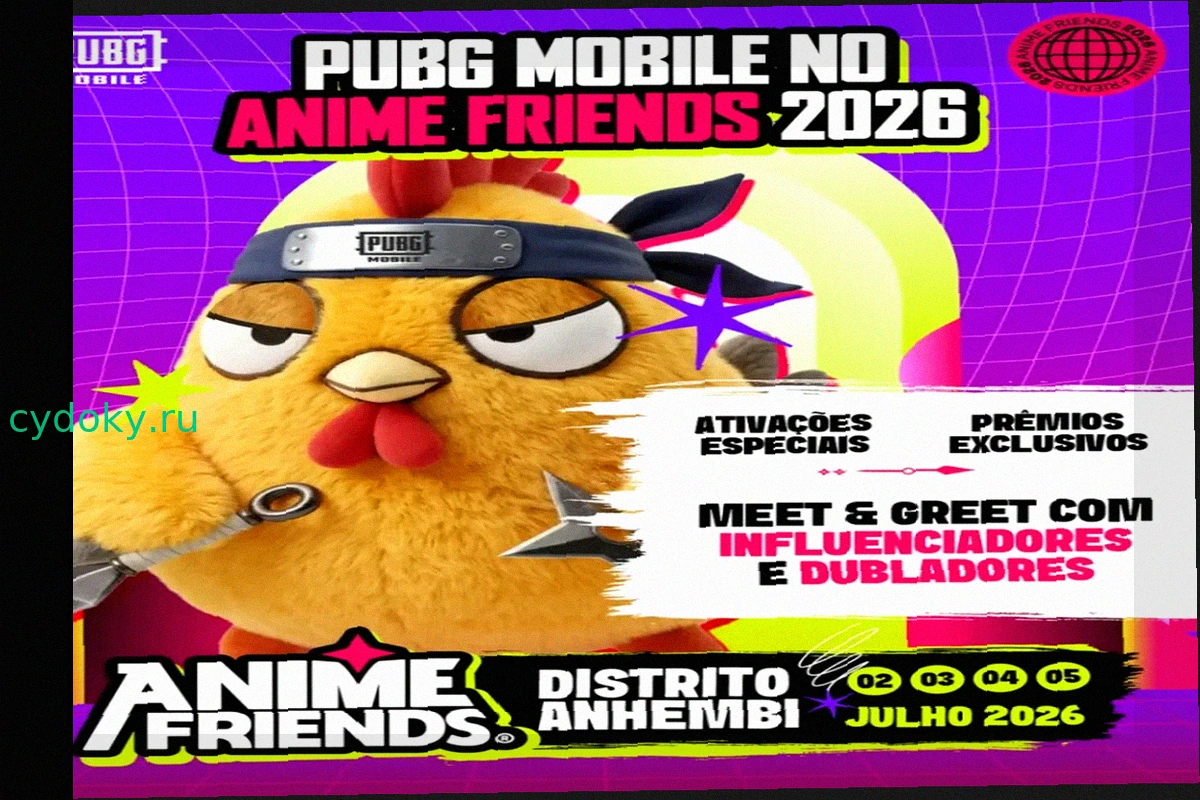 PUBG Mobile e Naruto recriam a Vila da Folha no Anime Friends 2026 com atrações, brindes e dubladores oficiais